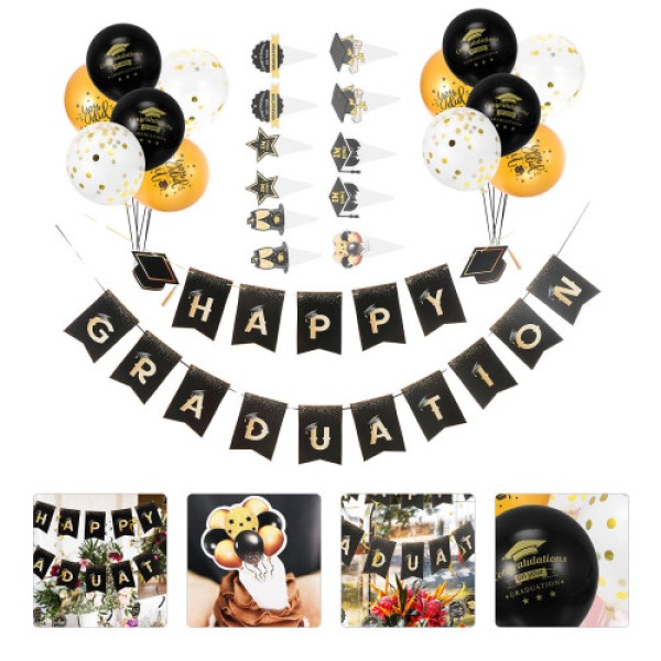 1 Set Dekorasi Tema Balon Banner Picks Kue